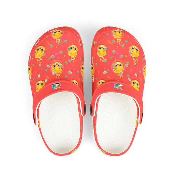 Red Kids EVA Foam Clogs – Bold & Fun Summer Slip-Ons with Charms | Lucas & Friends