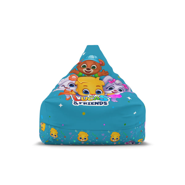 Kids' Fun Bean Bag Chair Cover - Lucas & Friends Theme, Playroom Decor, Birthday Gift, Cozy Seating, Colorful Lounge