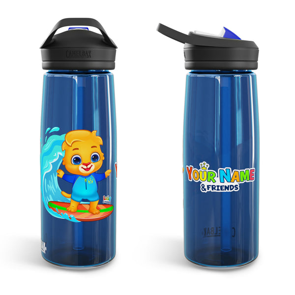 Lucas & Friends Surfing Water Bottle - Cute Cartoon CamelBak Eddy®-Style | BPA-Free Kids Hydration | Leak-Proof, Fun Gift for Adventures