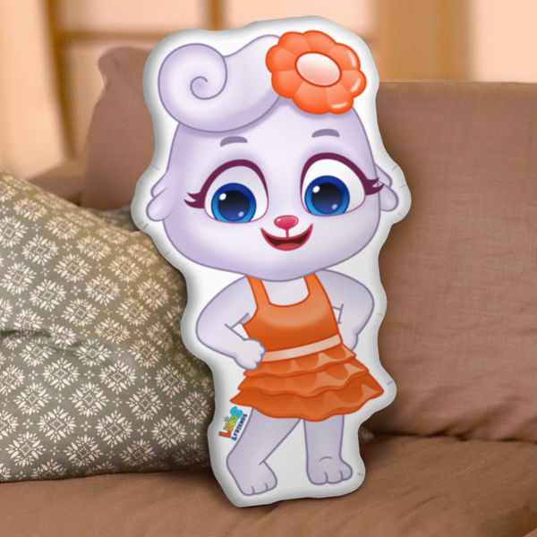 Lilly the Cat Shaped Pillow – Custom Character Pillow by Lucas & Friends | Soft Zipper-Free Cushion for Kids’ Rooms & Gifts