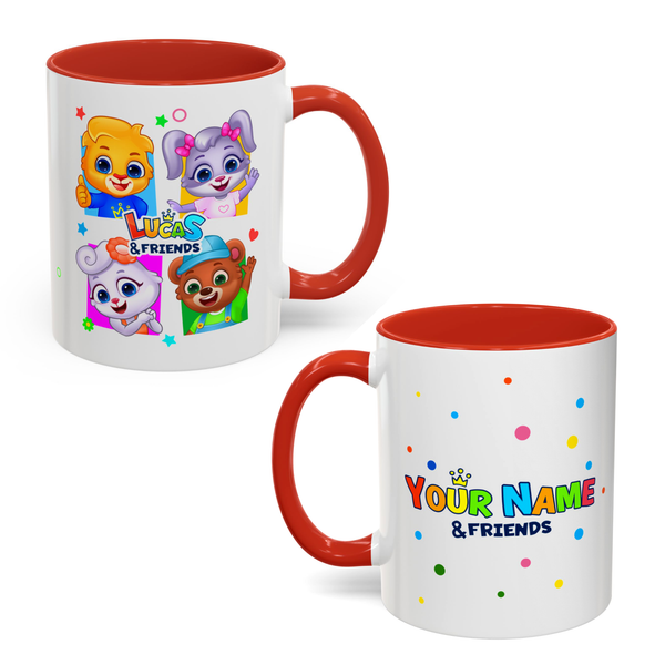 Lucas & Friends Kids’ Accent Coffee Mug – Cute Cartoon Character Cup | Fun Drinkware Gift for Birthdays, Parties & Everyday Joy