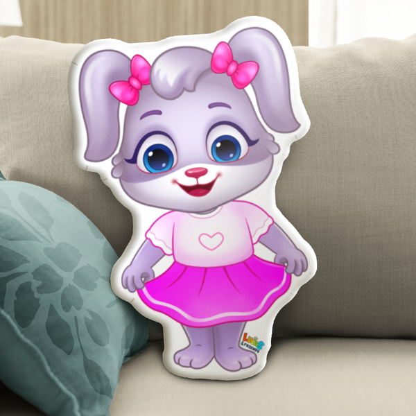 Ruby Shape Character Pillow – Custom Cushion by Lucas & Friends | Soft Zipper-Free Gift for Kids & Cozy Decor
