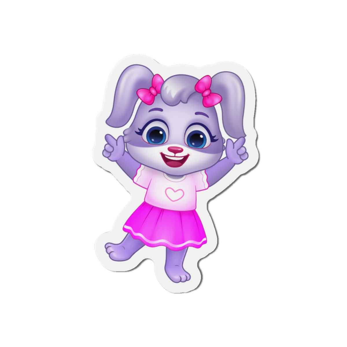 Ruby Shape Bunny Magnet – Cute Die-Cut Fridge & Room Decor for Kids ...