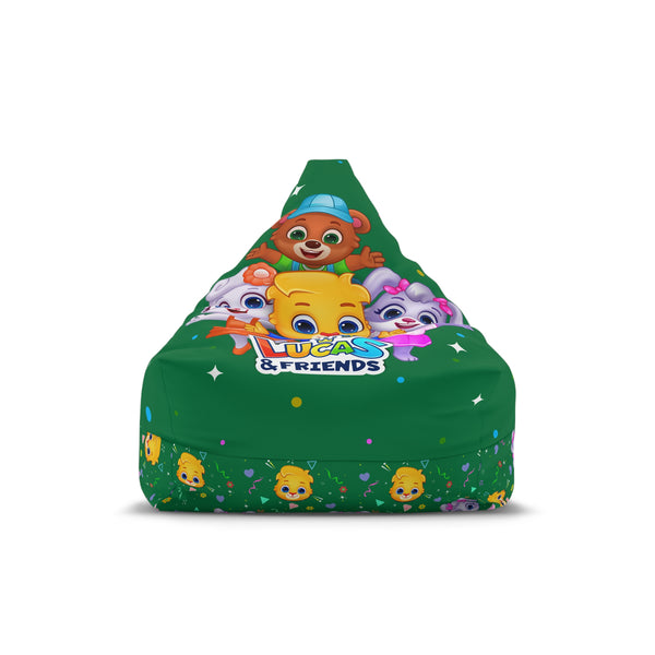 Lucas & Friends Kids' Bean Bag Chair Cover – Fun Animal Print for Playroom Decor | Cozy, Durable Cover Only (No Filling)