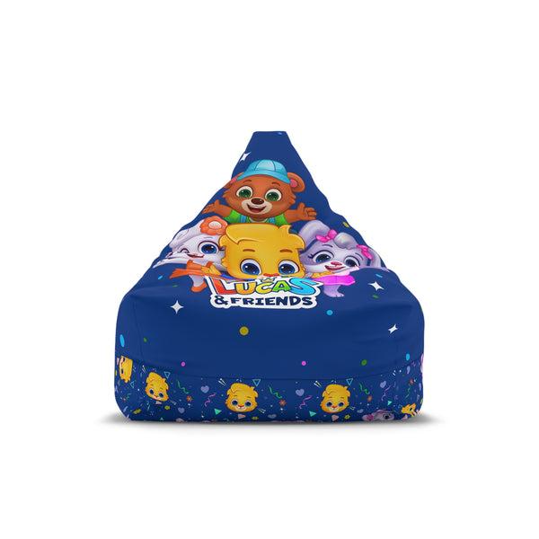 Cozy Kids Bean Bag Chair Cover | Lucas & Friends Design, Playroom Decor, Fun Seating, Gift for Children, Nursery Essentials