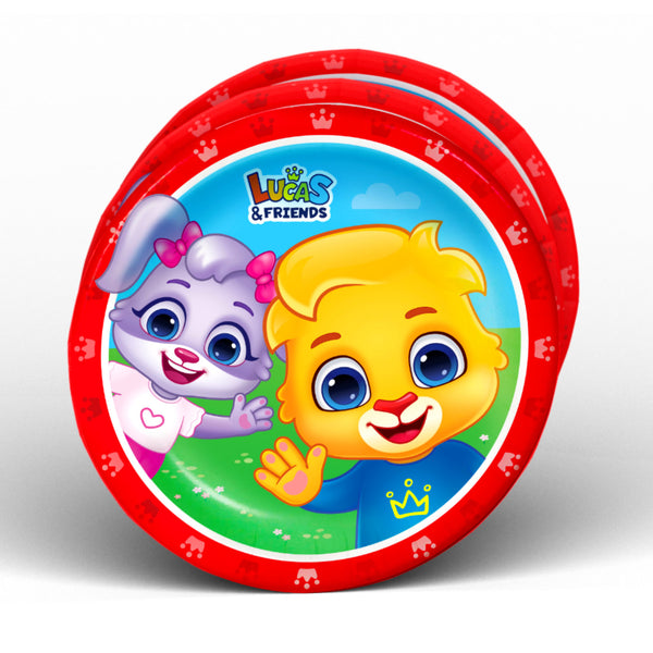 Lucas & Friends 7-Inch Round Multicolor Paper Plates | Perfect for Themed Kids’ Events and Birthday Parties (10 Pcs)