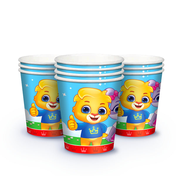 Lucas & Friends 9 oz Hot & Cold Paper Cups | Perfect for Kids' Parties and Events (10 Pcs)