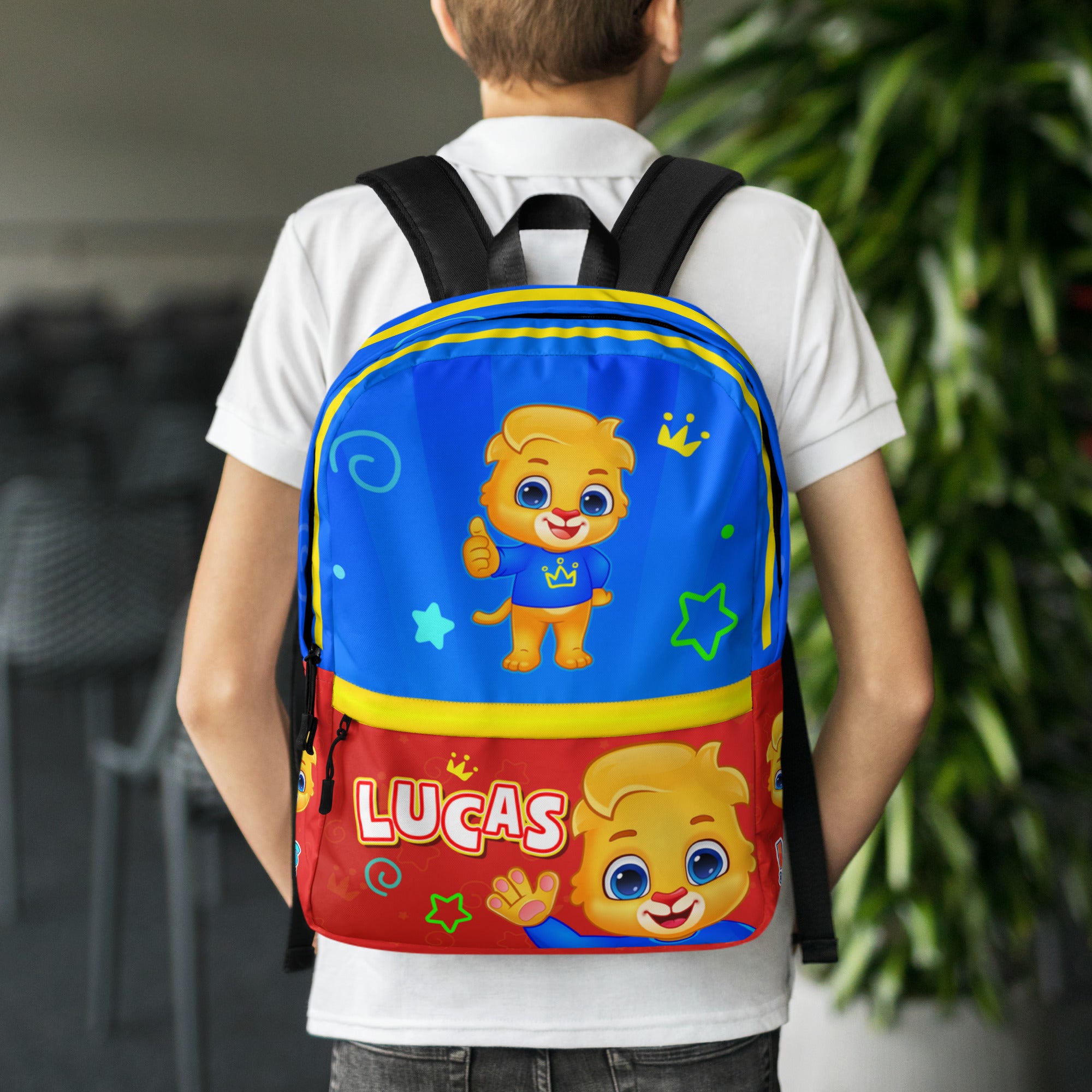 Kids Lucca Backpack W/ Molded Mini Pouch- Carbon Black