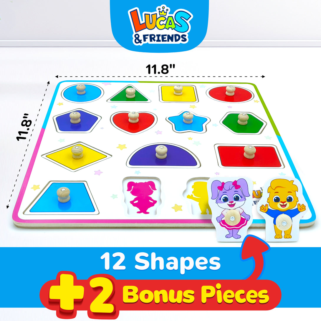 Basic shapes toy for kids with popular cartoon characters, Lucas & Friends.