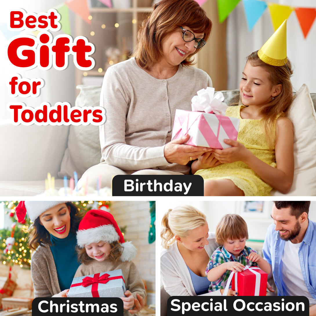 Learn shapes and colors with peg toys for toddlers by Lucas Friends.