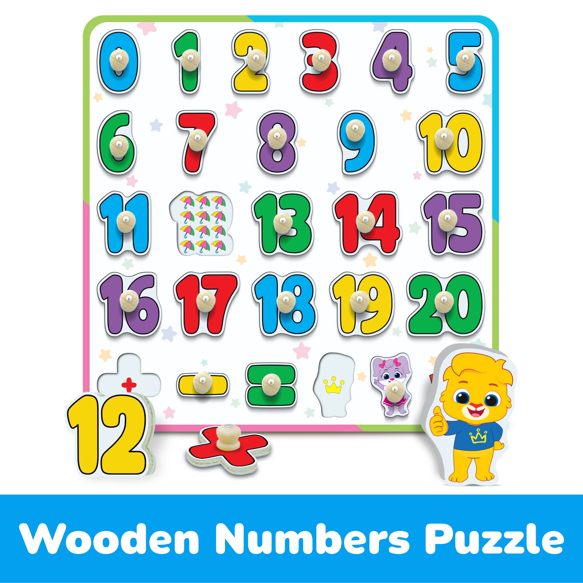 Lucas and Friends Ultimate Learning Puzzle Set | 8-in-1 Wooden Puzzle ...