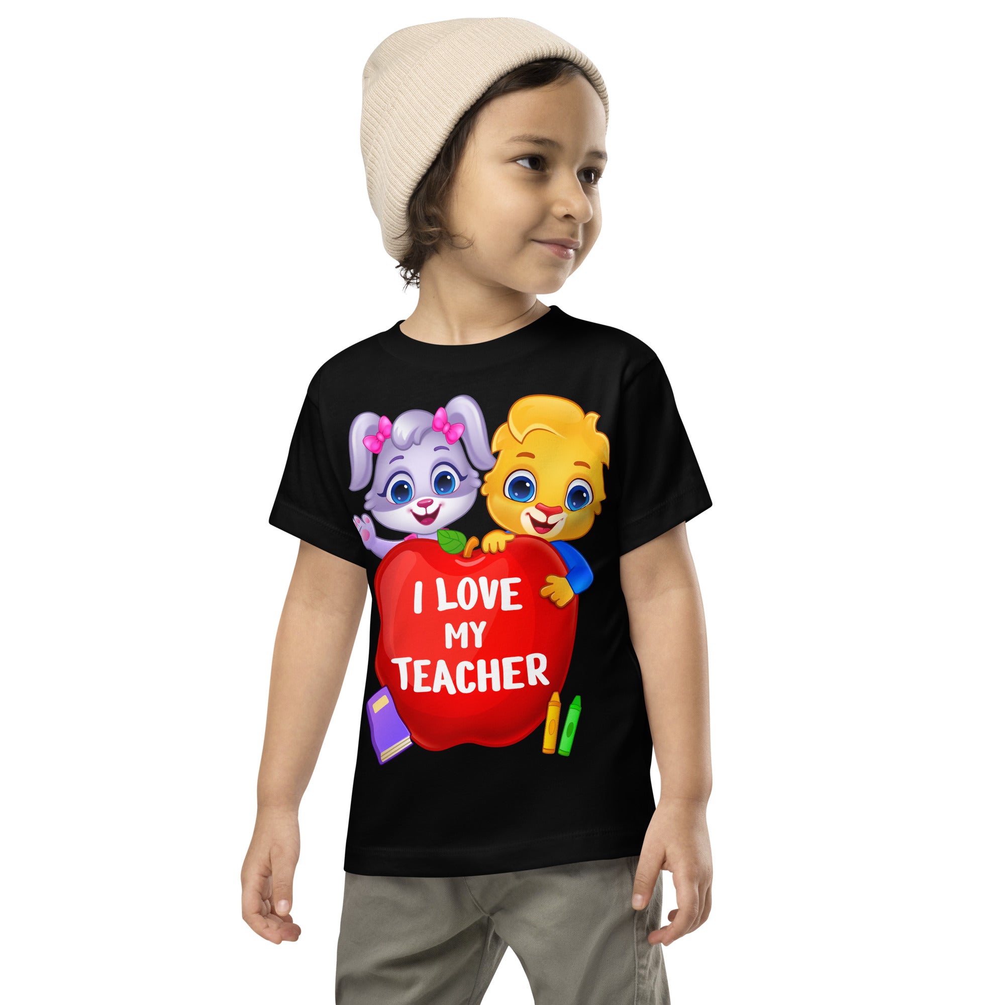 I love my teacher T-Shirt | Lucas & Ruby Toddler Short Sleeve Tee