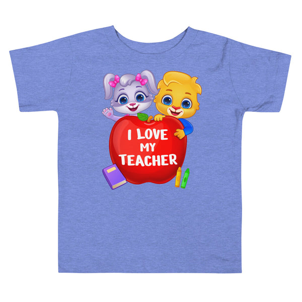 I love my teacher T-Shirt | Lucas & Ruby Toddler Short Sleeve Tee by Lucas & Friends